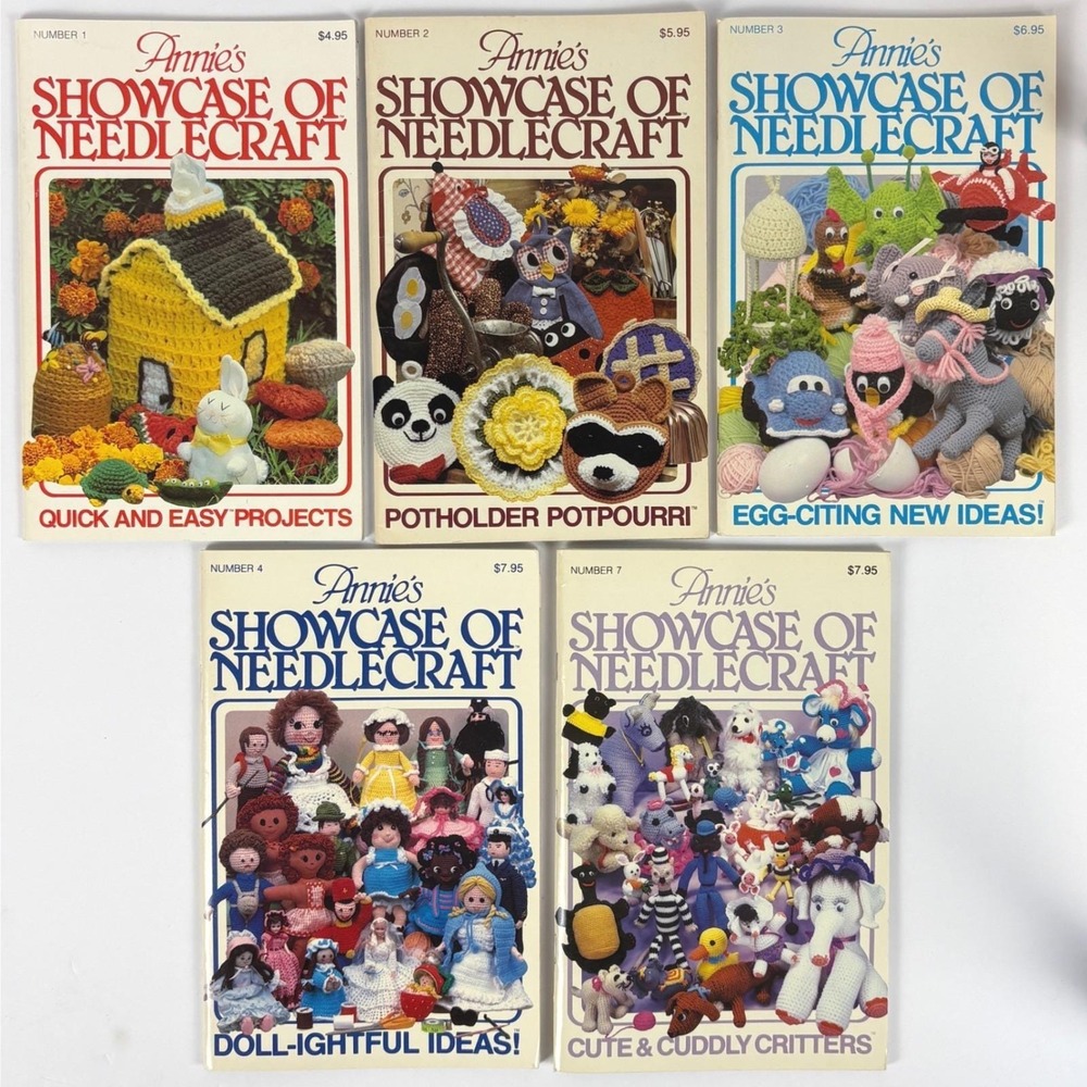 Annies Pattern Club Showcase Needlecraft Lot 5 Books Crochet Knitting Pattern